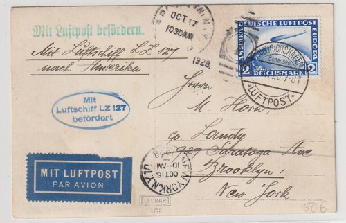 Zeppelin amerikafahrt 1928 - amerikafahrt,