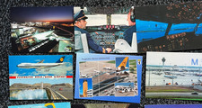 Flugzeug Cockpit Stewardess - Konvolut Postkarten