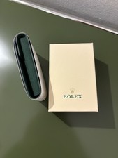 ROLEX Uhren-Etui Service-Etui Reise-Etui Uhrenbox Leder Grün NEU!!!