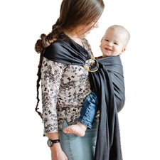 Shabany® - Ring Sling Tragetuch - 100% Bio Baumwolle - Babybauchtrage für Neugeb
