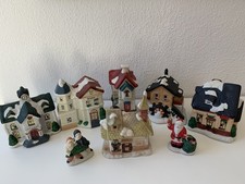 Weihnachtsdorf -  Winterdorf - Weihnachtsstadt 8 Teile Super Zustand 