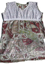 Oberteil / Tunika / Gr. M / ärmellos / Indien / bunt / Glitzer