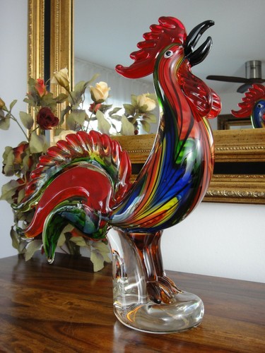 Skulptur hahn kristall glas - skulptur,