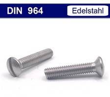 Linsensenkkopfschrauben DIN 964 Schlitz - M3 M4 M5 M6 M8 M10 - Edelstahl A2 V2A