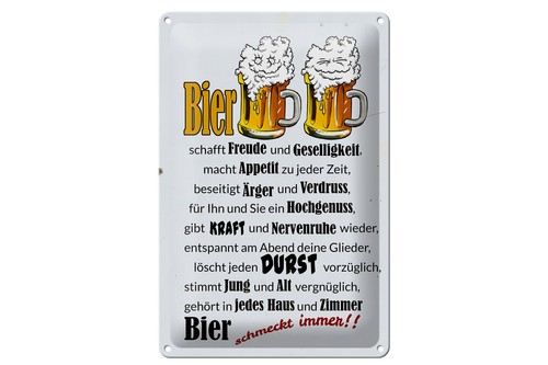 Schild blech 20x30cm made - blech, in