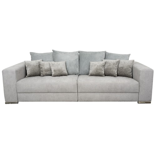Bigsofa grey webstoff sofa - -,