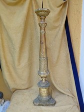 Altarleuchter Holz vergoldet 90 cm um 1800 Leuchter