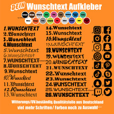 20cm Wunschtext Aufkleber