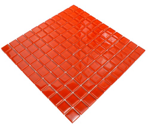 Orange glasmosaik mosaik - ,