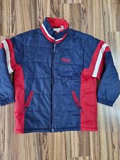 Fila Vintage Winter jacke Retro Sport Hip Hop Mode Lässige Jacke Gr 58 USA XXL