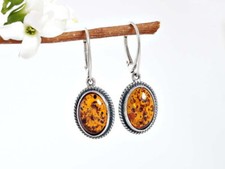 Bernstein Ohrhänger Silber