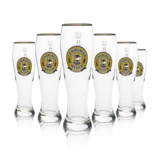 Flensburger bier glas - 6x,