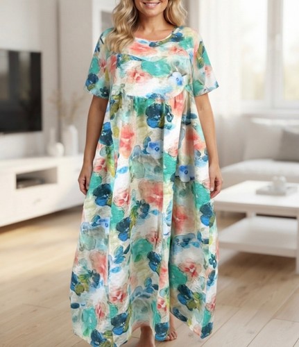 46 leinen kleid - 42,