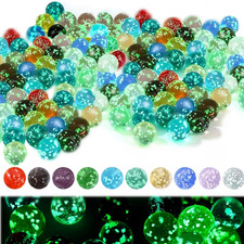 30 Stück Glasmurmeln, 1,6 cm Glasmurmeln Bunt Glasmurmelnim Dunkelnleuchten Für 