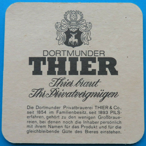 Bierdeckel dortmunder thier - bierdeckel,