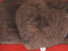 MONT CHALET - WEBPELZ- PLAID & HERZKISSEN - TIERFELLFELLIMITAT - MAUVE -NEU