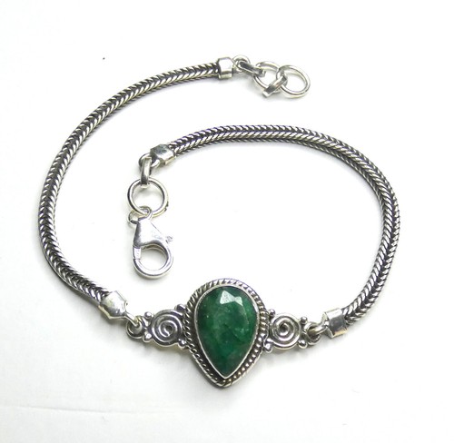 Smaragd armband 925 - 💚,