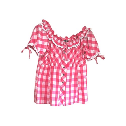 Damen dirndlbluse kariert - dirndlbluse,