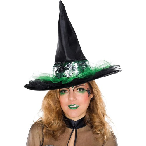 Hexenhut damen schwarz grün - #,
