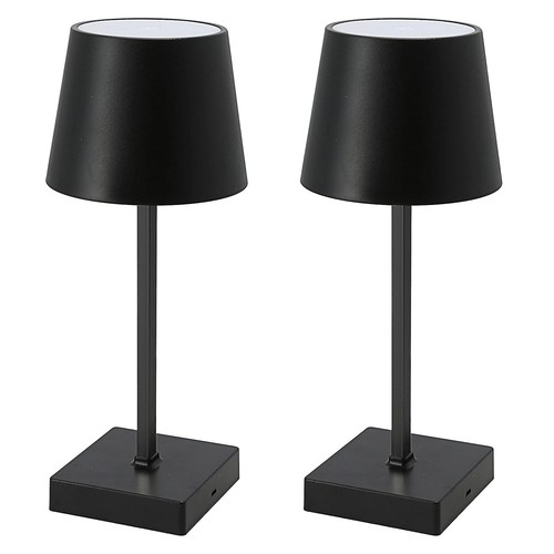 Usb tischleuchte schwarz - 2x,
