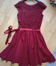 Mädchen Kleid rot A-Linie