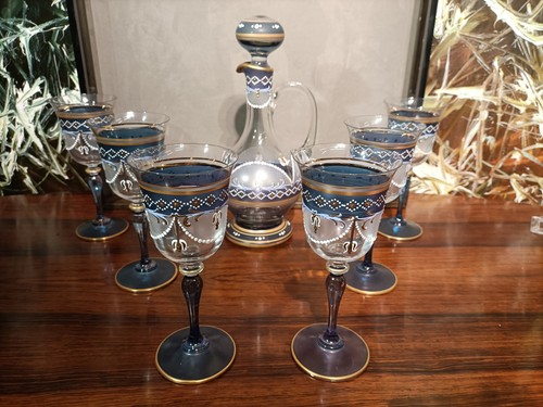 Böhmisches kunstglas karaffe - kunstglas,,