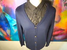 Bogner Merino Cardigan Strickjacke Größe 54 / XL marine blau -top