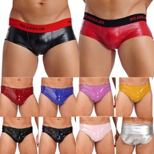 DE Herren Boxershorts Sexy Unterwäsche Wetlook Männer Dessous Reizwäsche Höschen