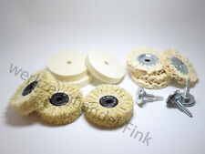 Polierfilzscheibe Sisalkordelbürste Schwabbelscheibe 85mm Aufspanndorn 6mm