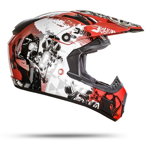 Nevada motocross helm - helm, rot