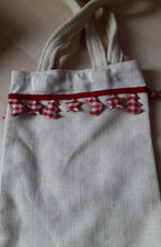 Tasche,  Stoffbeutel Leinenbeutel  klein - NATUR Stofftasche  HANDARBEIT