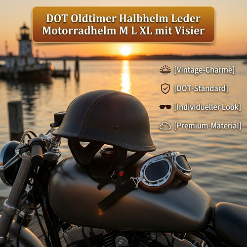 Halbschalen retro helme mit - halbschalen,