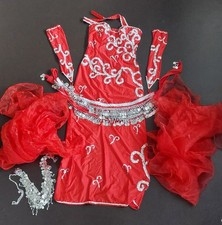 Wunderschönes Bauchtanzkleid In Rot Gr 38/40