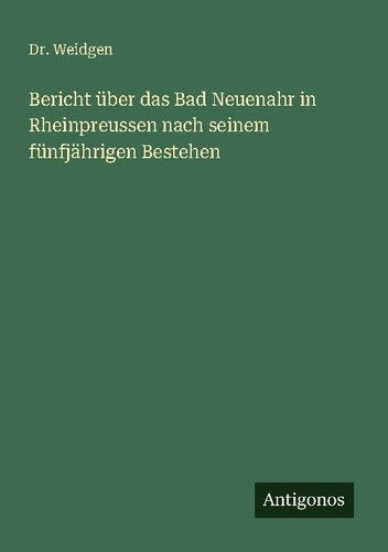 Bericht über das - , bad