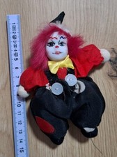 Figur Clown/Harlekin Porzellankopf ca. 12 cm