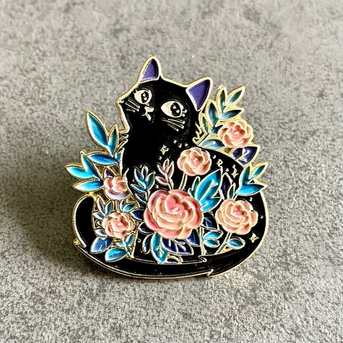 Katze blumenbeet emaille - blumenbeet,
