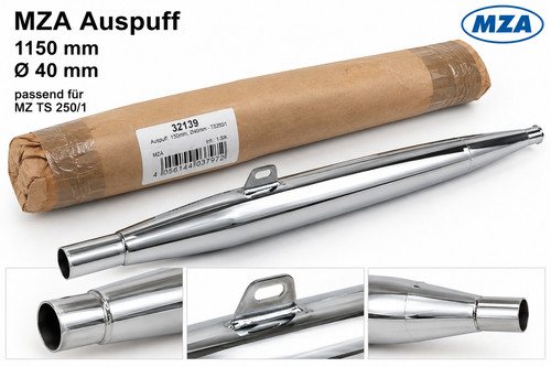 Mza auspuff 1150mm 40mm - auspuff,