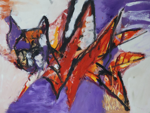 Moderne kunst mischtechnik - kunst,
