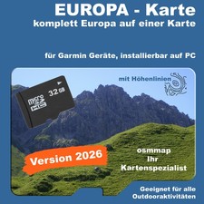 EUROPA Karte Topo Höhenlinien