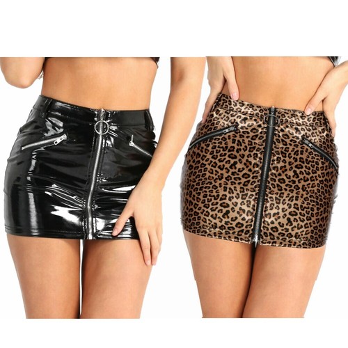 Wetlook damen bodycon minirock - damen,