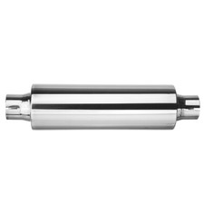 2" 50mm Universal Auto Auspuff Endtopf Schalldämpfer Edelstahl Lang 406mm DHL