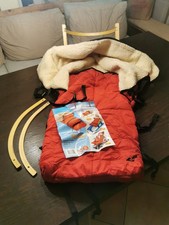 KHW Schlittensack Teddy Gr. 40x75cm Rot Schutz vor Kälte&Nässe +Schlittenzubehör