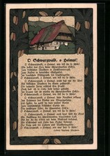 Steindruck-AK O Schwarzwald, o