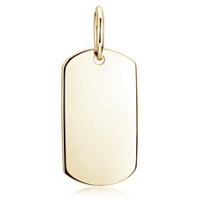 MATERIA Gold Anhänger Dog Tag