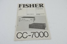 FISHER CC 7000 Vorstufe Anleitung Instruction Manual ORIGINAL!