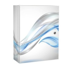 banjado Medizinschrank abschliessbar Arzneischrank Metall Motiv Blauer Schleier