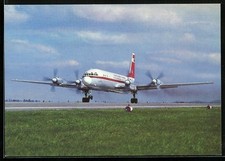 Propellerpassagierflugzeug Iljuschin IL 18 /100, Interflug, Ansichtskarte 