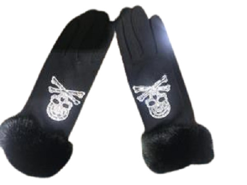 Glitzer handschuhe mit - handschuhe, fell