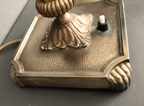 Alte tischlampe messingsäule - alte,