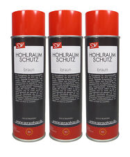 3x Hohlraumschutz und Konservierungsspray 500ml BRAUN Hohlraum Wachs Spray